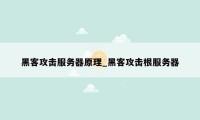 黑客攻击服务器原理_黑客攻击根服务器