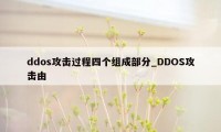 ddos攻击过程四个组成部分_DDOS攻击由