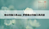 端口扫描工具app_梦爵端口扫描工具闪退