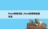 linux网络攻防_linux防御网站被攻击