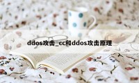 ddos攻击_cc和ddos攻击原理