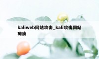 kaliweb网站攻击_kali攻击网站瘫痪