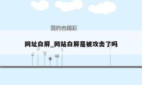 网址白屏_网站白屏是被攻击了吗