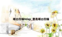 端口扫描0day_查出端口扫描