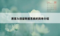 黑客入侵宙斯盾系统的简单介绍