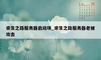 求生之路服务器启动项_求生之路服务器老被攻击