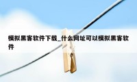 模拟黑客软件下载_什么网址可以模拟黑客软件