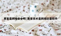 黑客是网络安全吗_黑客技术是网络还是软件